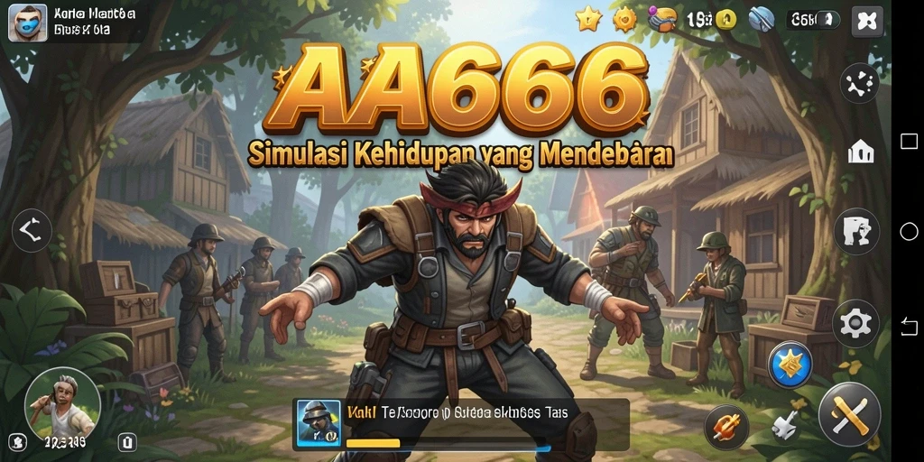 Tampilan gameplay AA666 yang menarik dan realistis dalam simulasi kehidupan.