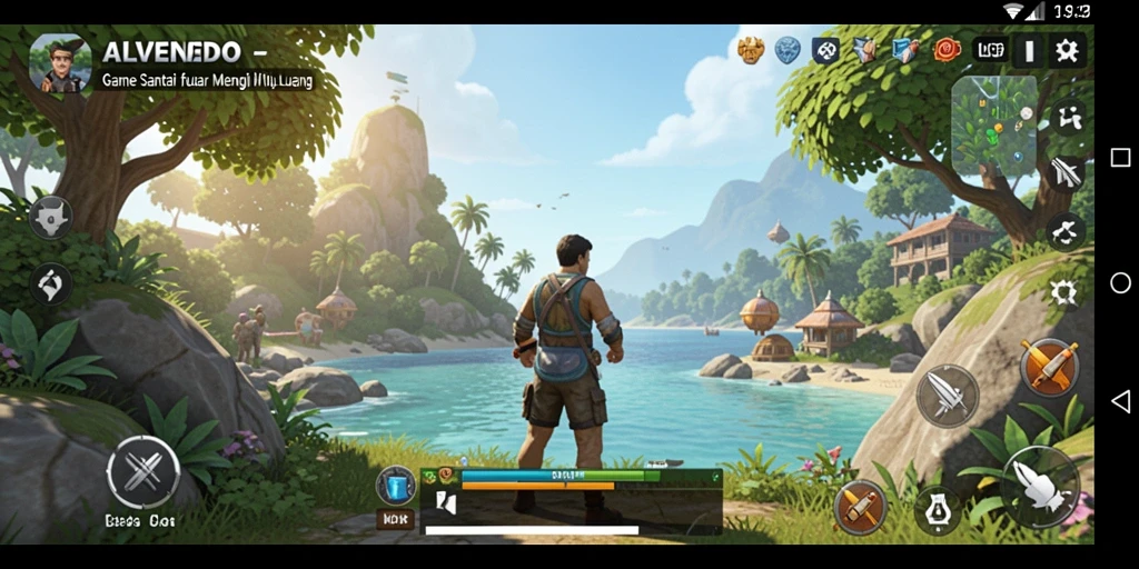 Screenshot gameplay yang menarik dan cerah dari ALVENDO.