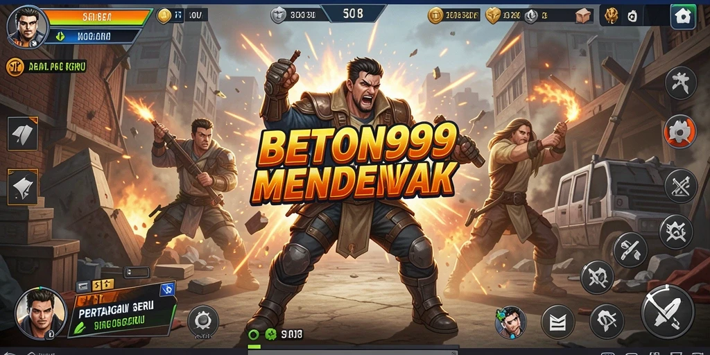Tampilan gameplay pertarungan yang mendebarkan di BETON999.