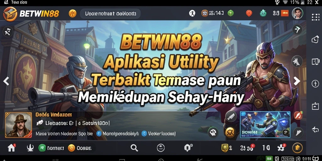 Tampilan aplikasi BETWIN88 yang user-friendly dan informatif.