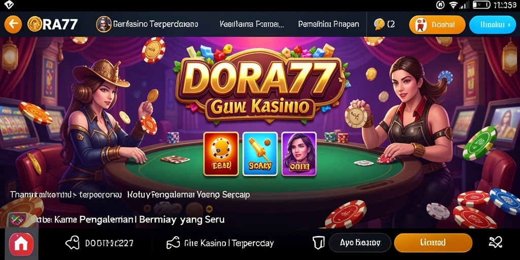 Tampilan gameplay DORA77 yang mendebarkan dengan berbagai permainan Kasino.