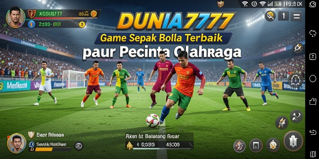 Tampilan gameplay DUNIA777 yang memukau dengan aksi sepak bola yang seru.