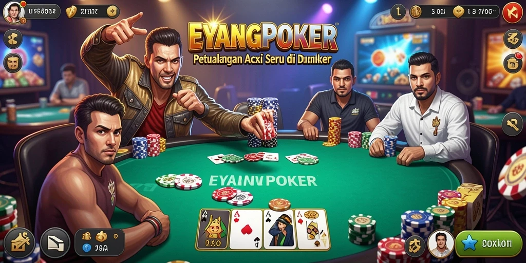 Tampilan gameplay aksi intens di EYANGPOKER.