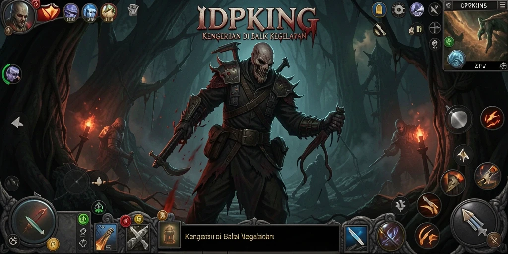 Screenshot menampilkan momen menegangkan dalam gameplay Horror IDPKING.