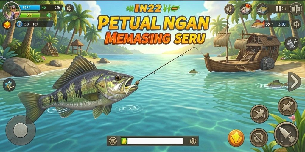Tangkapan ikan besar di dalam game memancing IN22.