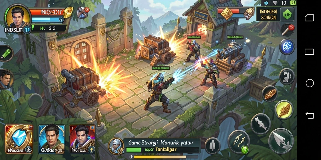 Screenshot gameplay <strong>INDSLOT</strong> yang menampilkan aksi strategis yang mendebarkan.