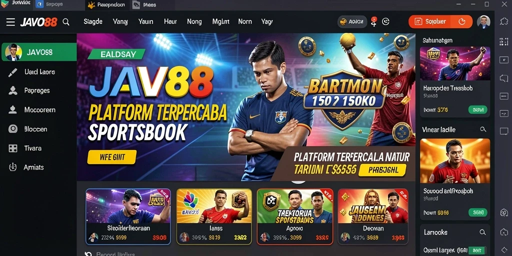 Tampilan utama gameplay <strong>JAVO88</strong> yang menampilkan taruhan olahraga secara langsung.