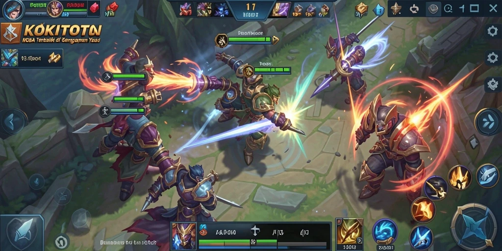Tampilan gameplay seru di KOKITOTO yang penuh aksi.