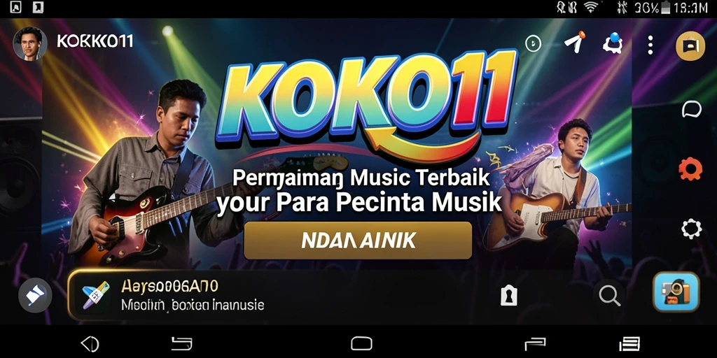 Tangkapan layar KOKO11 menunjukkan pemain menikmati permainan musik yang seru.