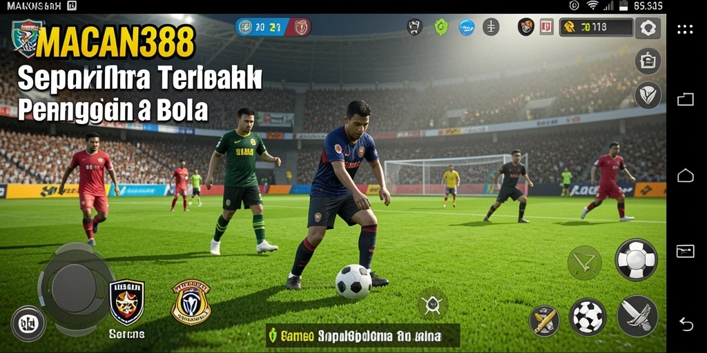 Tampilan gameplay menarik dari MACAN388 dengan aksi sepakbola yang intens.