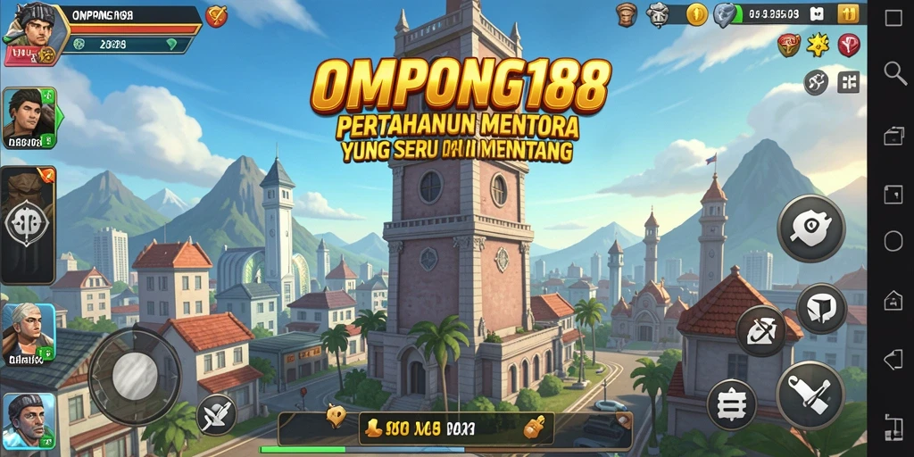 Tampilan gameplay seru dari OMPONG188 dalam aksi Tower Defense.