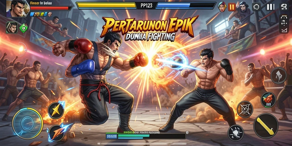 Gameplay seru dan menegangkan dalam pertarungan PP123.