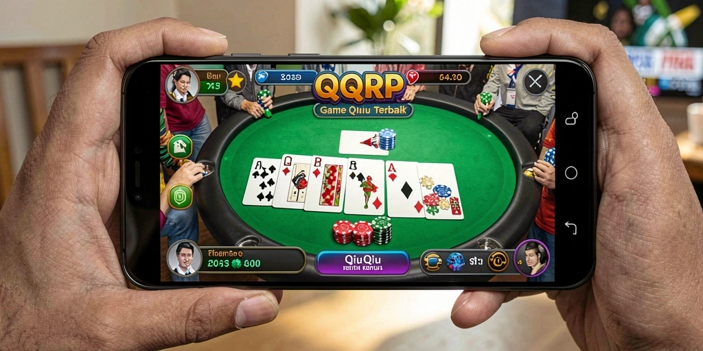 Gameplay intens QiuQiu di QQRP dengan pemain bersaing.