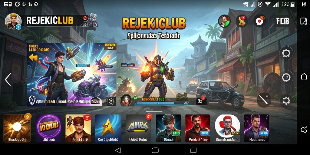 Tampilan antarmuka REJEKICLUB yang modern dan menarik.