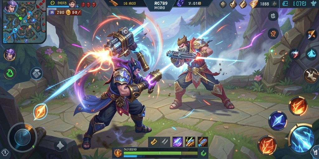 Tampilan gameplay seru di RP6789 dengan pertarungan tim yang mendebarkan.