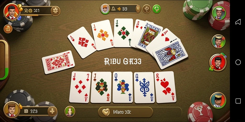 Screenshot gameplay Gaple RR33 yang menunjukkan keseruan permainan.