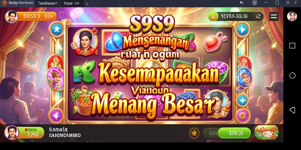 Screenshot gameplay S9S9 menunjukkan slot yang penuh warna dan menarik.