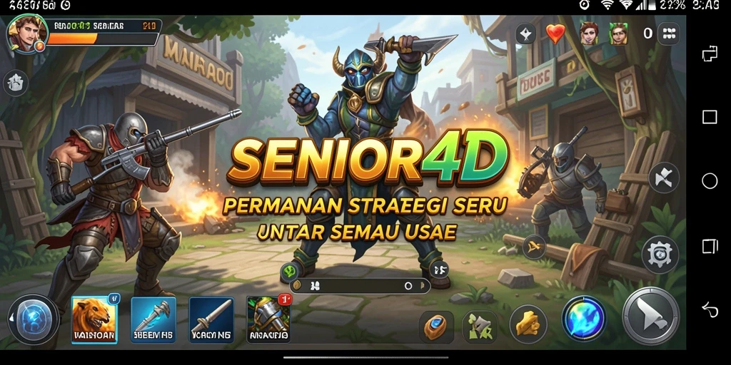 Tampilan screenshot gameplay SENIOR4D yang mendebarkan.
