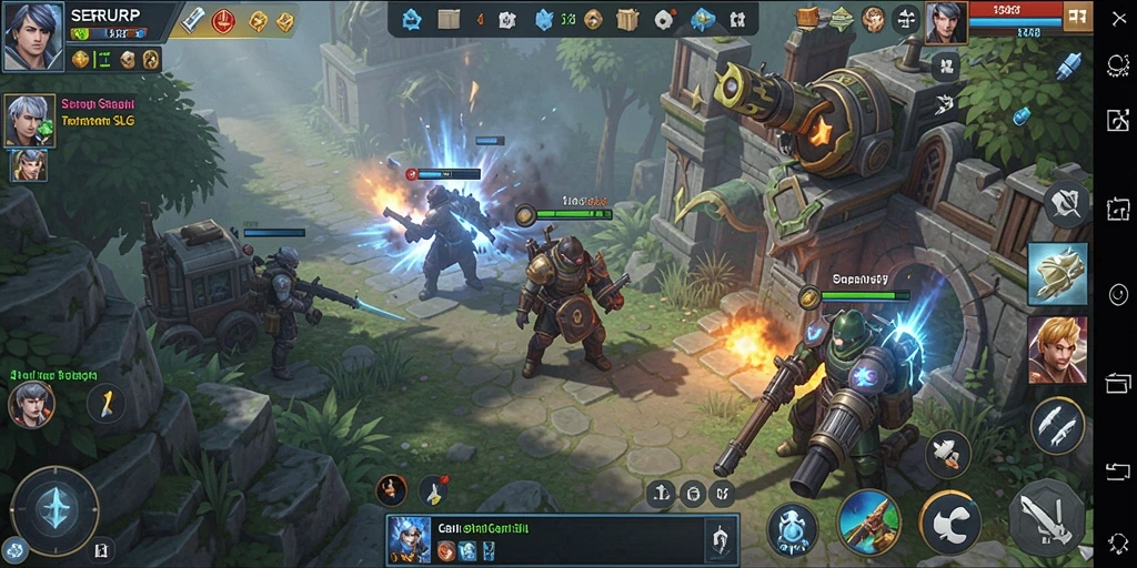 Tangkapan layar menampilkan suasana intens dari gameplay SLG.