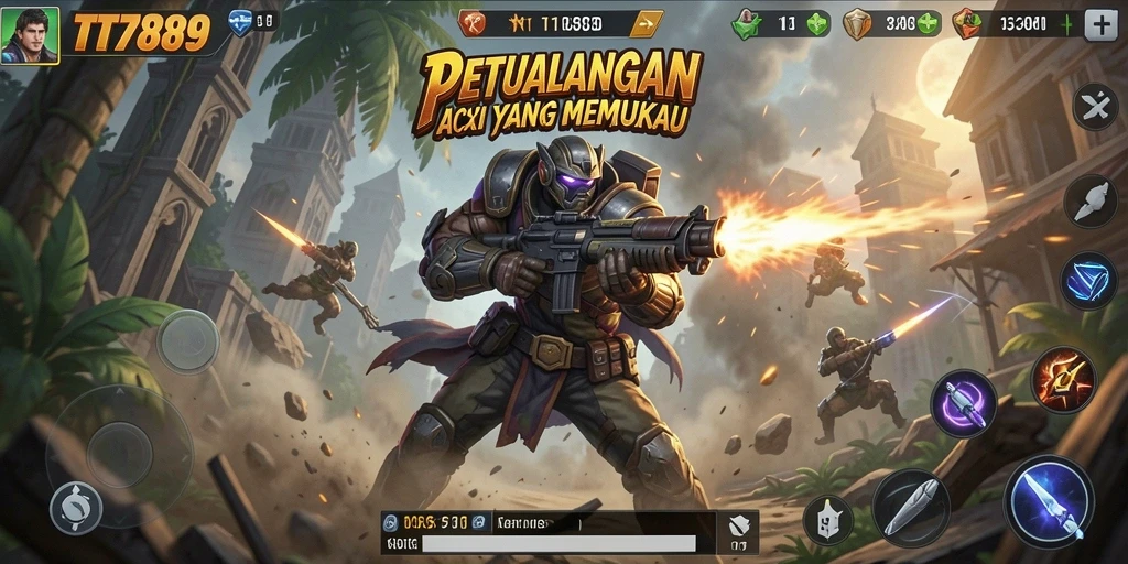 Tangkapan layar utama TT789 menunjukkan aksi gameplay yang mendebarkan.