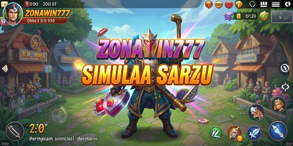 Tampilan gameplay ZONAWIN777 yang menampilkan berbagai skenario simulasi.