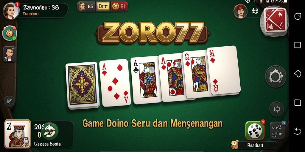 Tampilan gameplay seru dari ZORO77 dengan grafis menarik.